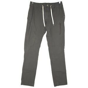 Vuori Men's Gray Cotton‎ Blend Drawstring Waist Ripstop Cargo Pants Size L